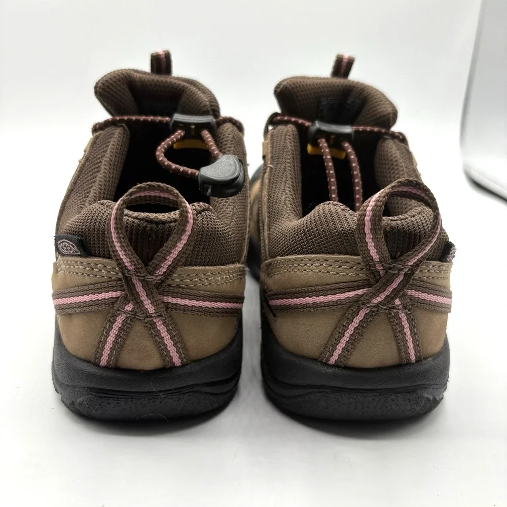 KEEN Hiking‎ Shoes Big Kid Size 3 Brown Pink Waterproof Outdoor Shoe